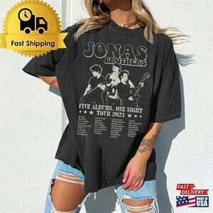 Jonas Brothers T-Shirt Retro Shirt Five Albums One Night Tour Classic